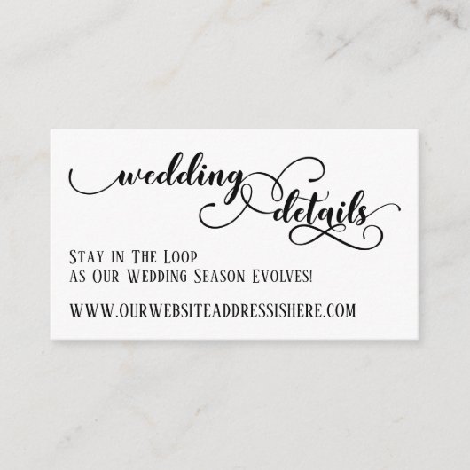 Angaben zur Hochzeitsseite in Skript erstellen, we Begleitkarte (Vorderseite)