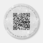 Angaben zur Hochzeitsseite QR-Code uAwg silber Magnet (Vorne)