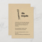 Angaben zur Hochzeitsstimmung bei Chopsticks Begleitkarte (Vorne/Hinten)