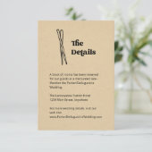 Angaben zur Hochzeitsstimmung bei Chopsticks Begleitkarte (Stehend Vorderseite)