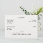 Angaben zur Hochzeitsstimmung bei Cremes Einladung (Stehend Vorderseite)