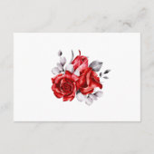 Angaben zur Hochzeitsstimmung in Red Floral Begleitkarte (Rückseite)