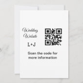 Angaben zur Hochzeitwebsite mit q oder Codenamen Einladung (Rückseite)