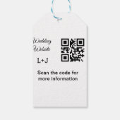 Angaben zur Hochzeitwebsite mit q oder Codenamen Geschenkanhänger (Rückseite)