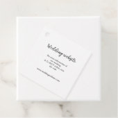 Angaben zur Hochzeitwebsite mit q oder Codenamen Geschenkanhänger (Beispiel)