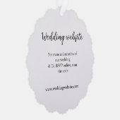 Angaben zur Hochzeitwebsite mit q oder Codenamen Ornament Karte (Rechts)