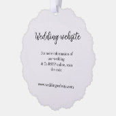 Angaben zur Hochzeitwebsite mit q oder Codenamen Ornament Karte (Links)