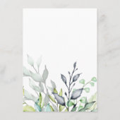 Angaben zur kalligraphischen Botanischen Hochzeit Begleitkarte (Rückseite)