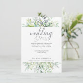 Angaben zur kalligraphischen Botanischen Hochzeit Begleitkarte (Stehend Vorderseite)