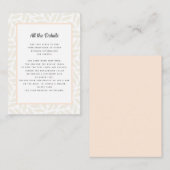 Angaben zur Lage des abstrakten Blätterblattes der Begleitkarte (Vorne/Hinten)