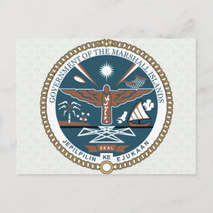 Angaben zur Marshallinseln-Wappen Postkarte