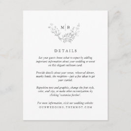 Angaben zur Mindestformschrift Begleitkarte