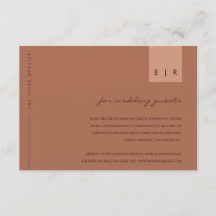 ANGABEN ZUR MINIMAL-RUST-ORANGE-TYPOGRAFIE-WEDDING BEGLEITKARTE