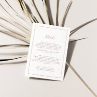 Angaben zur Minimalistischen Rose Gold-Hochzeit