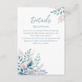 Angaben zur Pastelbotanischen Hochzeit - Begleitkarte (Vorderseite)