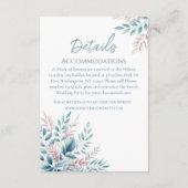 Angaben zur Pastelbotanischen Hochzeit - Begleitkarte (Rückseite)