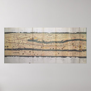 Angaben zur Peutinger-Tabelle Poster