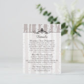 Angaben zur rustikalen Hochzeit / Anfahrtsskizze Begleitkarte (Stehend Vorderseite)