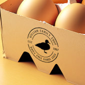 Angaben zur rustikalen Rund-Farm und Eierkarton Gummistempel