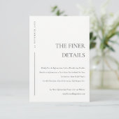 ANGABEN ZUR SCHWARZ-WEISSEN MINIMAL-TYPOGRAFISCHEN BEGLEITKARTE (Stehend Vorderseite)