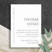 ANGABEN ZUR SCHWARZ-WEISSEN MINIMAL-TYPOGRAFISCHEN BEGLEITKARTE