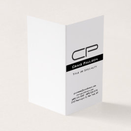 Angaben zur Schwarz-weißen Monogramm-Name Visitenkarten