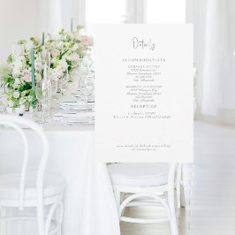 Angaben zur Seite für weißer Hochzeitgrau Einladung
