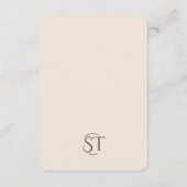 Angaben zur Typografie auf Beige-Hochzeiten Begleitkarte (Rückseite)