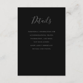 Angaben zur Typografie, grau, schwarz Begleitkarte