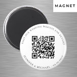 Angaben zur uAwg der QR-Code-Website für Hochzeite Magnet<br><div class="desc">Fügen Sie Ihre URL für Ihre Hochzeitswebsite hinzu. Für Informationen,  Details,  Online-uAwg. Ein weißer Hintergrund,  schwarzer Text.</div>