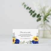 Angaben zur Website Royal Blue Sunflower Geometric Begleitkarte (Stehend Vorderseite)