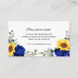 Angaben zur Website Royal Blue Sunflower Geometric Begleitkarte