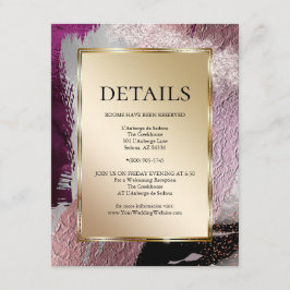 ANGABEN ZUR WEDDING | Metallische Schlaganfälle Ca Begleitkarte