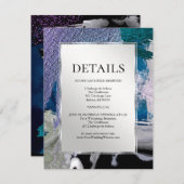 ANGABEN ZUR WEDDING | Metallische Schlaganfälle Vi Begleitkarte (Vorne/Hinten)