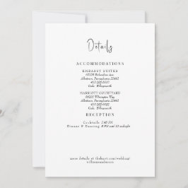 Angaben zur weißen Hochzeit Einladung