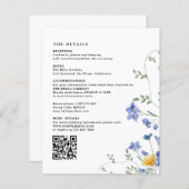 Angaben zur Wildblume QR-Code Hochzeitskarten (Vorne/Hinten)