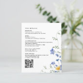 Angaben zur Wildblume QR-Code Hochzeitskarten (Stehend Vorderseite)