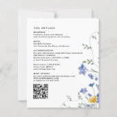 Angaben zur Wildblume QR-Code Hochzeitskarten (Vorderseite)