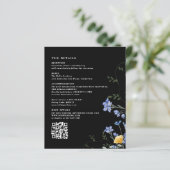Angaben zur Wildblume QR-Code Hochzeitskarten (Stehend Vorderseite)