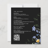 Angaben zur Wildblume QR-Code Hochzeitskarten (Vorderseite)
