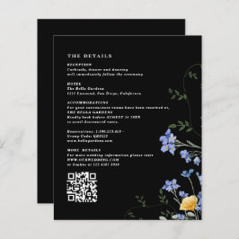 Angaben zur Wildblume QR-Code Hochzeitskarten