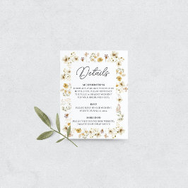 Angaben zur Wildblume von Wasserfarben Begleitkarte