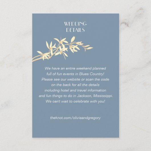 Angaben zur zeitlosen Blume Begleitkarte (Vorderseite)