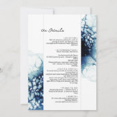 Angaben zur Zielmonogramm-Adresse in einer Hochzei Einladung (Rückseite)