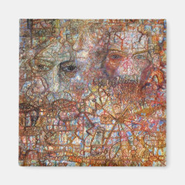 Angaben: Zwei Gesichter (von Pavel Filonov) Magnet