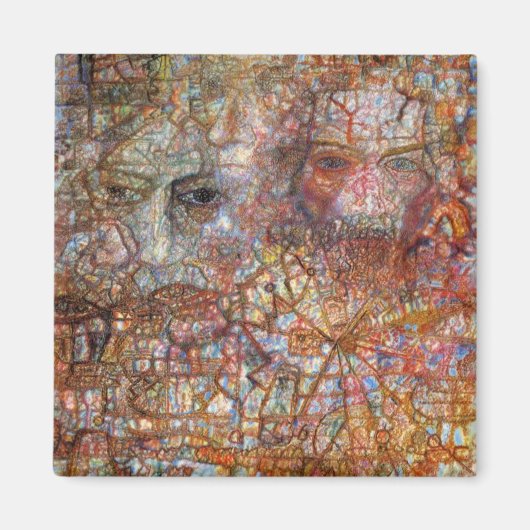 Angaben: Zwei Gesichter (von Pavel Filonov) Magnet (Vorne)