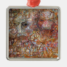 Angaben: Zwei Gesichter (von Pavel Filonov) Ornament Aus Metall