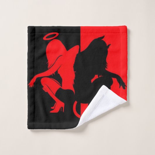 Ange ou demon badhandtuch set (Waschlappen)