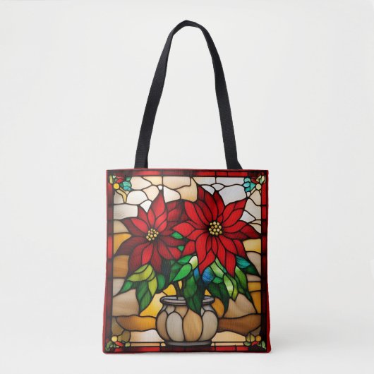 Angebaute Poinsettias-Imitate Tasche (Vorderseite)