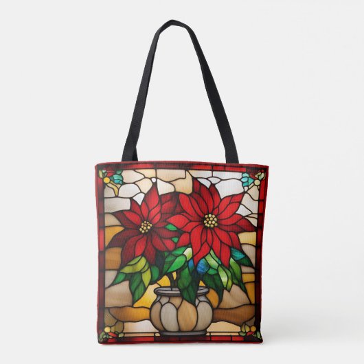 Angebaute Poinsettias-Imitate Tasche (Rückseite)